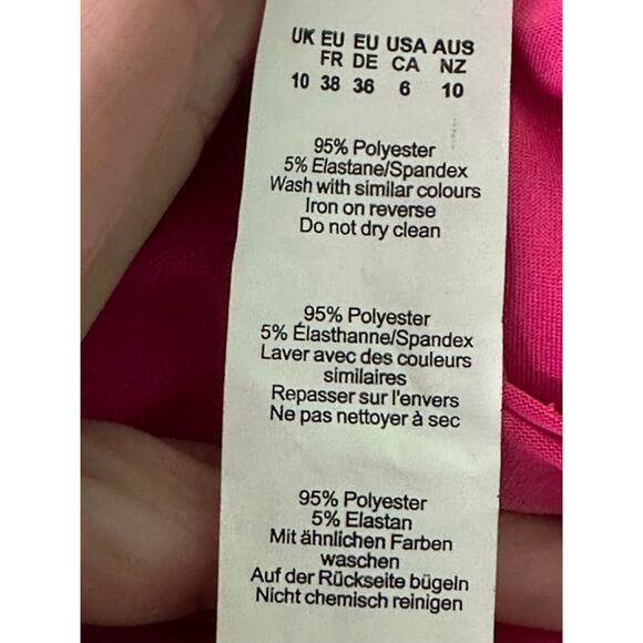 PrettyLittleThings pink cut out crop tank top size 6 - Picture 4 of 12